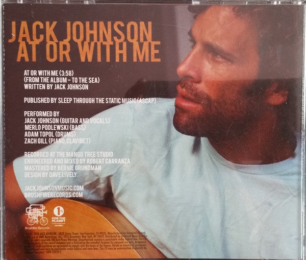 Jack Johnson : At Or With Me (CD, Single, Promo)