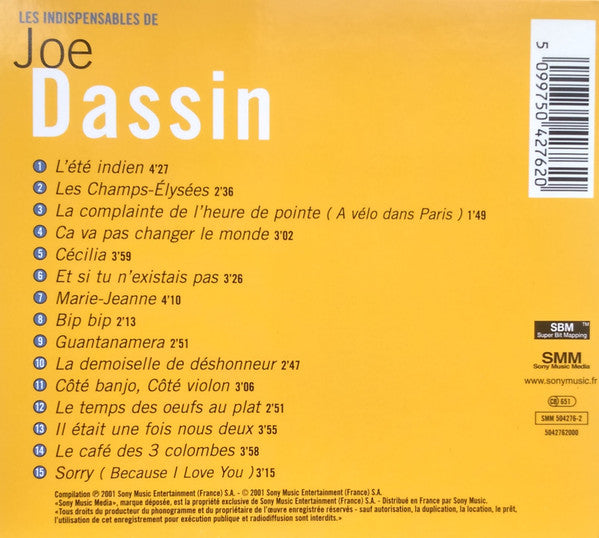 Joe Dassin : Les Indispensables De Joe Dassin (Versions Originales - Volume 1) (CD, Comp)