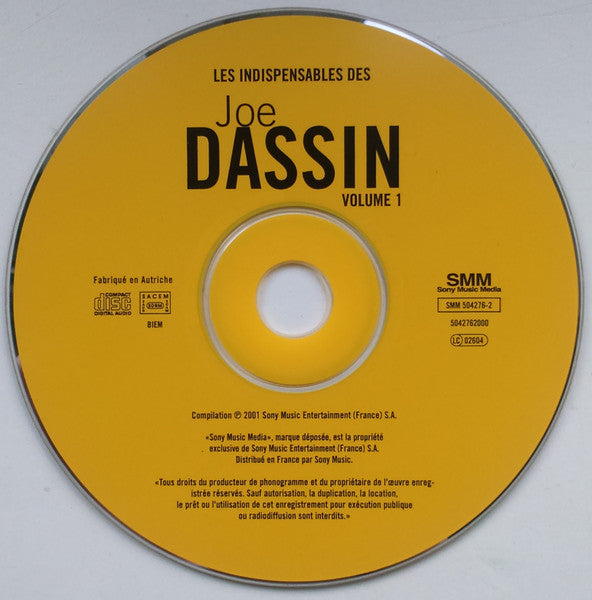 Joe Dassin : Les Indispensables De Joe Dassin (Versions Originales - Volume 1) (CD, Comp)