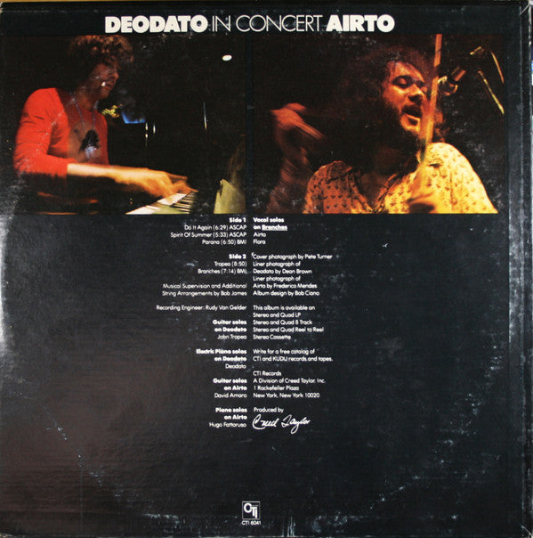 Eumir Deodato / Airto Moreira : In Concert (LP, Album, Ter)