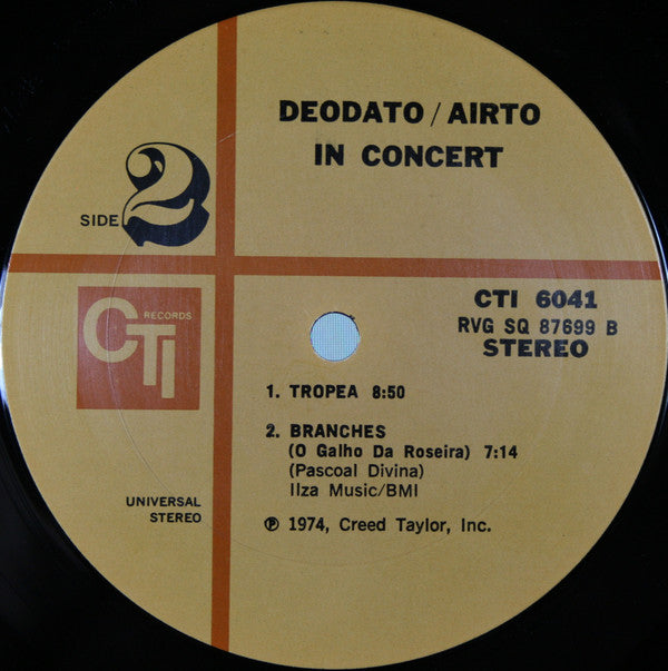 Eumir Deodato / Airto Moreira : In Concert (LP, Album, Ter)