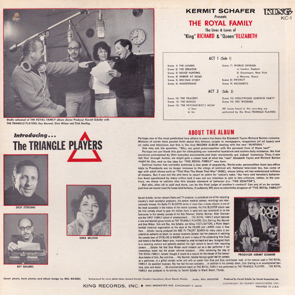 Kermit Schafer : The Royal Family - The Lives And Loves Of King Richard & Queen Elizabeth (Burton & Taylor) (LP, Album, Mono)