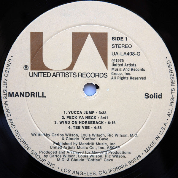 Mandrill : Solid (LP, Album, Res)