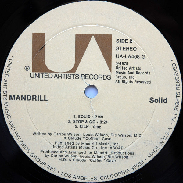 Mandrill : Solid (LP, Album, Res)