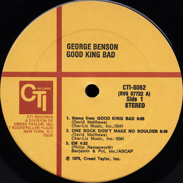 George Benson : Good King Bad (LP, Album, Gat)