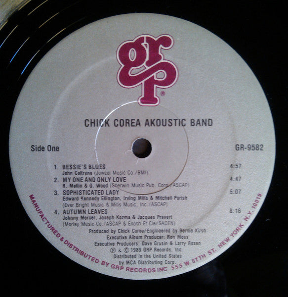 Chick Corea Akoustic Band : Chick Corea Akoustic Band (LP, Album)