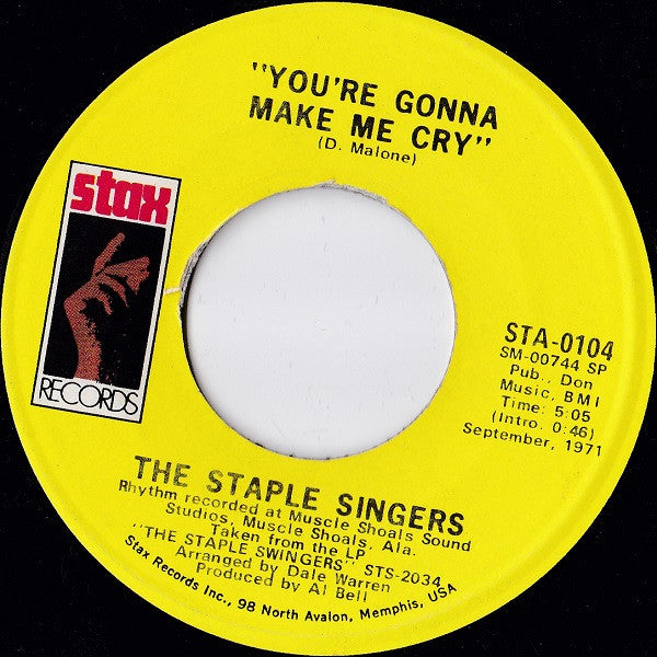 The Staple Singers : Respect Yourself (7", Single, Spe)