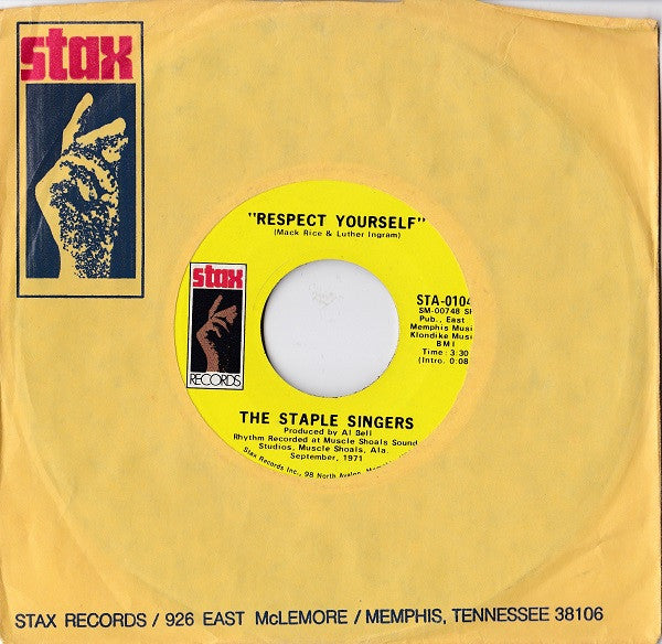 The Staple Singers : Respect Yourself (7", Single, Spe)