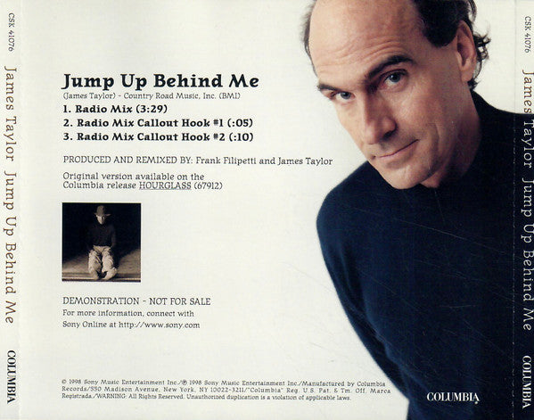James Taylor (2) : Jump Up Behind Me (CD, Single, Promo)