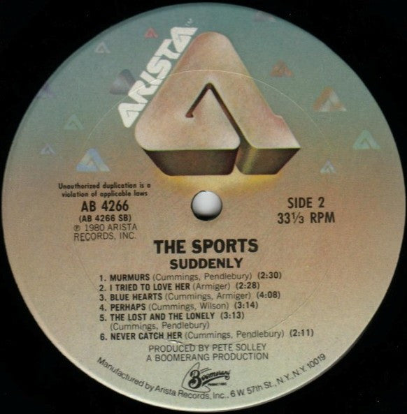 The Sports : Suddenly... (LP, Album, San)