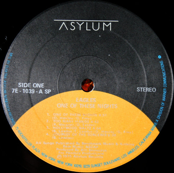 Eagles : One Of These Nights (LP, Album, RE, SP )