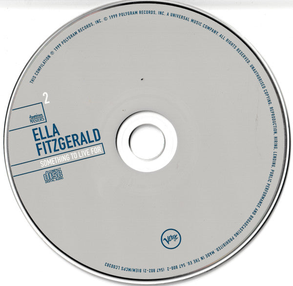 Ella Fitzgerald : Something To Live For (2xCD, Comp)