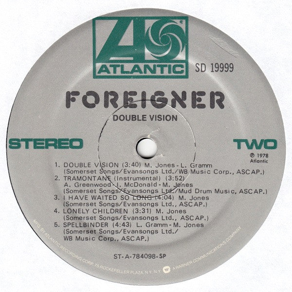 Foreigner : Double Vision (LP, Album, SP )