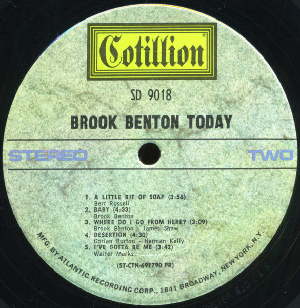 Brook Benton : Brook Benton Today (LP, Album)