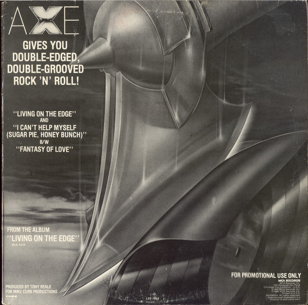 AXE : Gives You Double-Edged, Double-Grooved Rock 'N' Roll (12", Maxi, Promo)