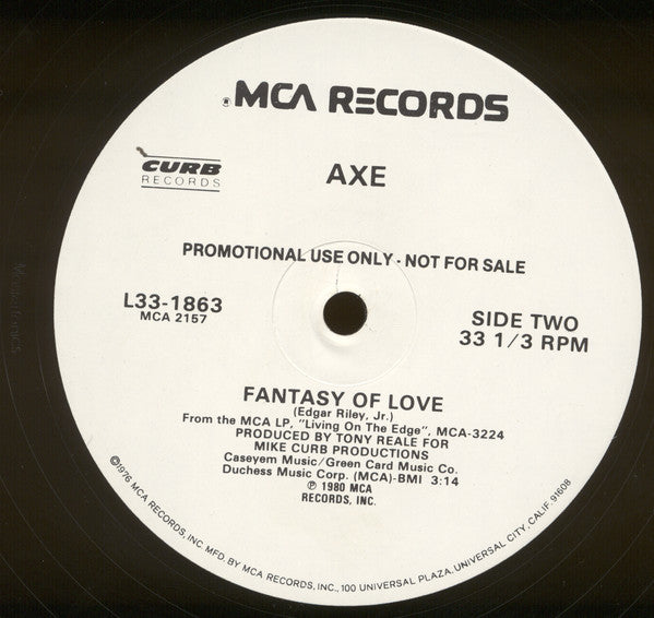 AXE : Gives You Double-Edged, Double-Grooved Rock 'N' Roll (12", Maxi, Promo)