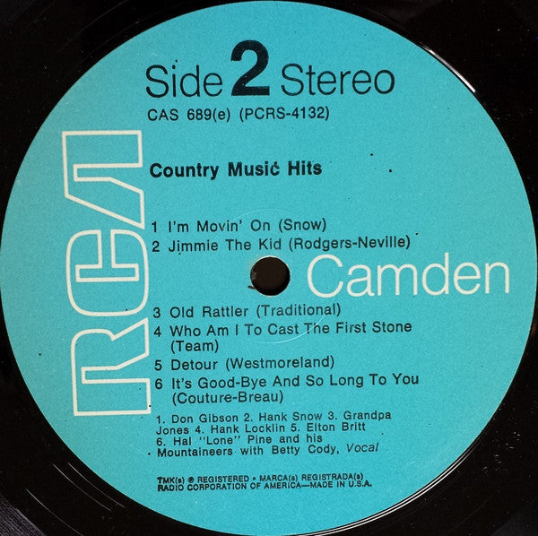 Various : Country Music Hits By Country Music's Stars (LP, Comp)