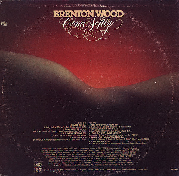 Brenton Wood : Come Softly (LP, Album, Promo)