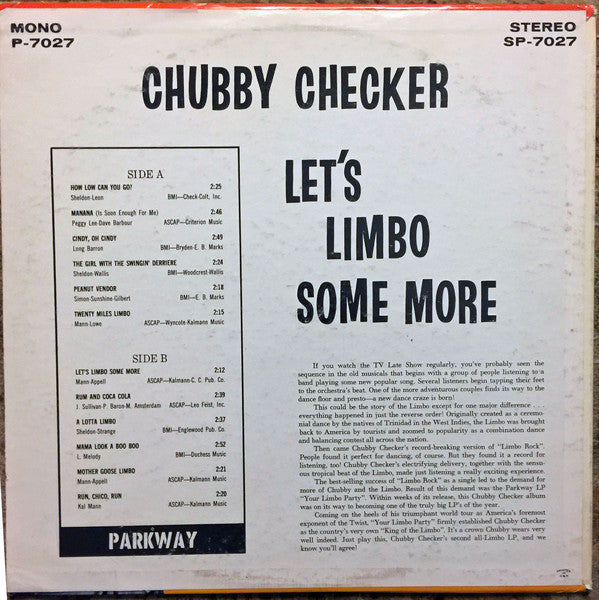 Chubby Checker : Let's Limbo Some More (LP, Mono)