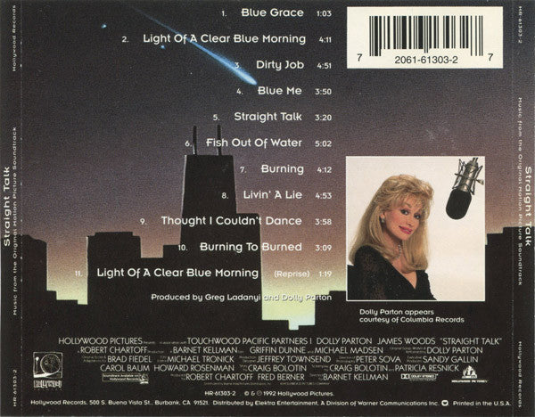 Dolly Parton : Straight Talk (Music From The Original Motion Picture Soundtrack) (CD, Album)