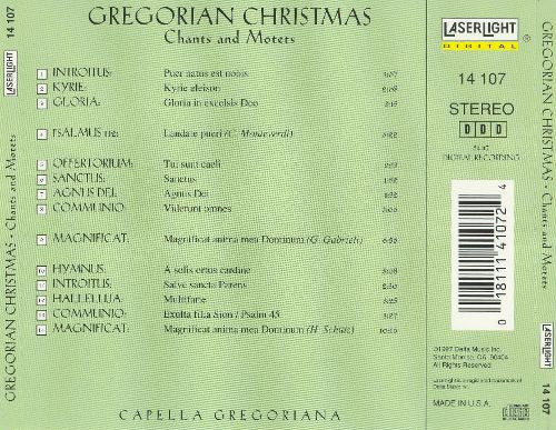 Capella Gregoriana, Schola Hungarica Conducted By László Dobszay : Gregorian Christmas: Chants And Motets (CD, Album)