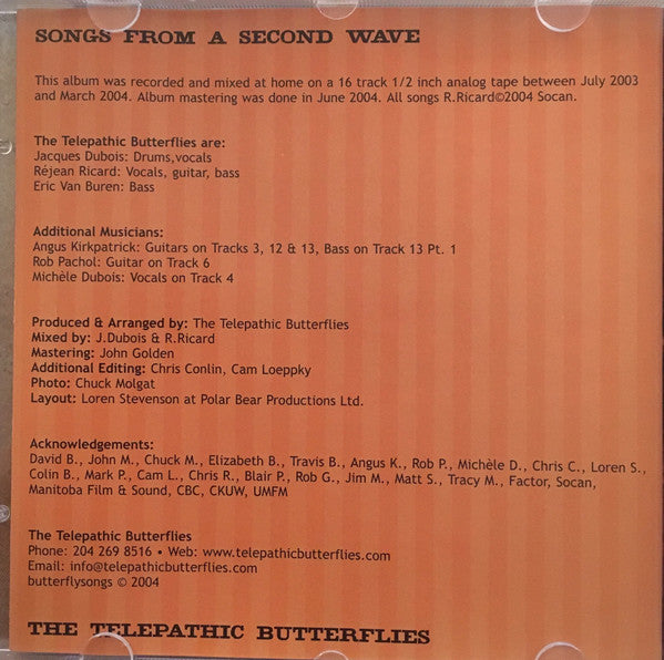 The Telepathic Butterflies : Songs From A Second Wave (CD, Album)