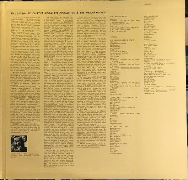 The Mothers : The Grand Wazoo (LP, Album, Ter)