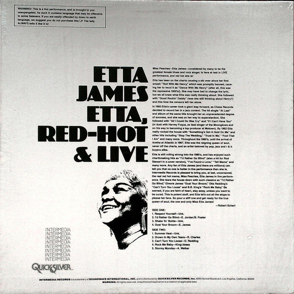 Etta James : Etta, Red-Hot & Live (LP)