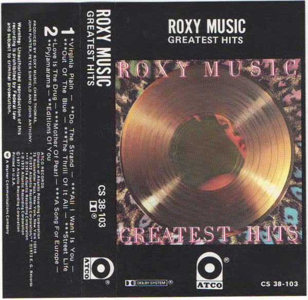 Roxy Music : Greatest Hits (Cass, Comp, Dol)