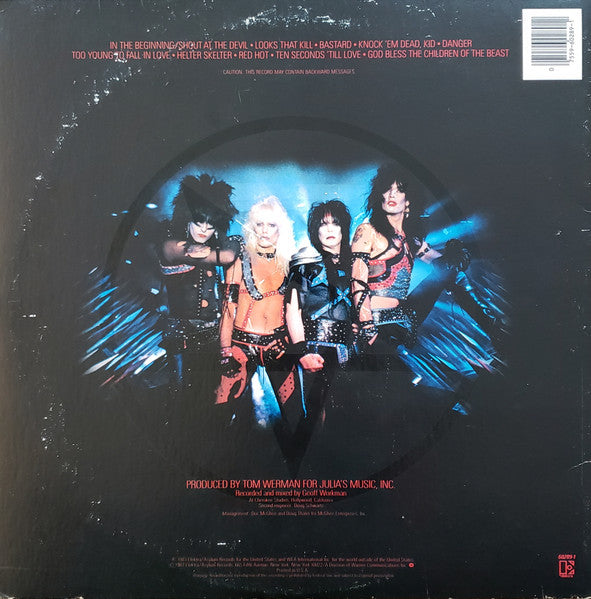 Mötley Crüe : Shout At The Devil (LP, Album, RE, Spe)
