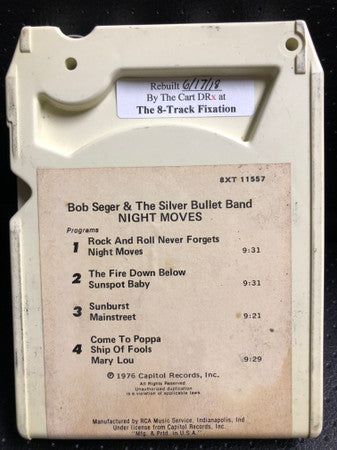Bob Seger And The Silver Bullet Band : Night Moves (8-Trk, Album, Club, RCA)