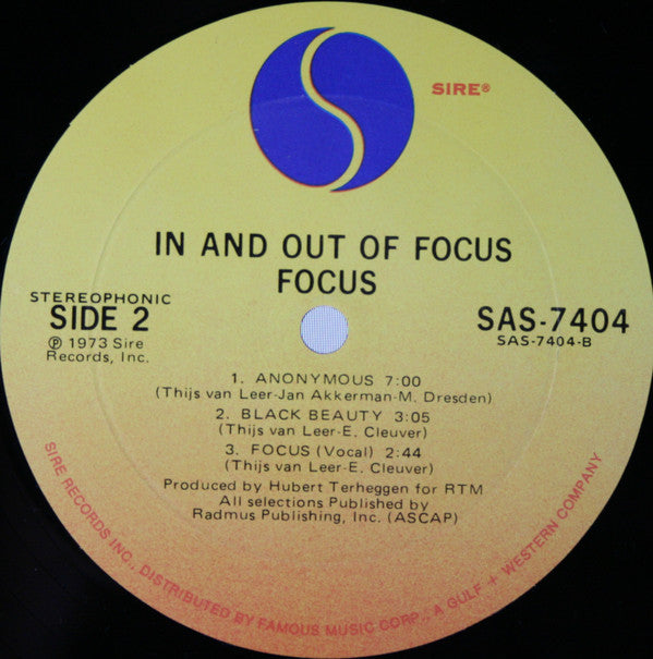 Focus (2) : In And Out Of Focus (LP, Album, RE, Mon)