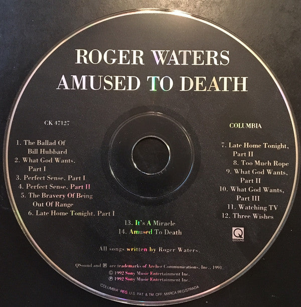 Roger Waters : Amused To Death (CD, Album)