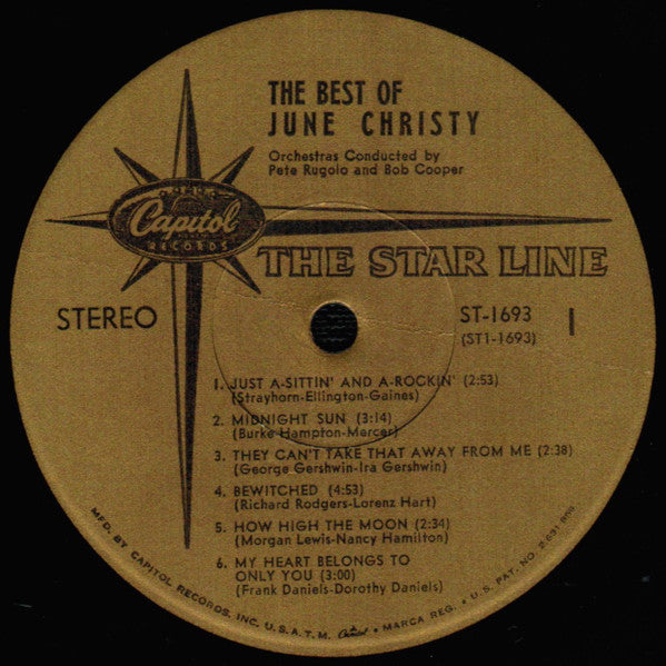June Christy : The Best Of June Christy (LP, Comp, Scr)