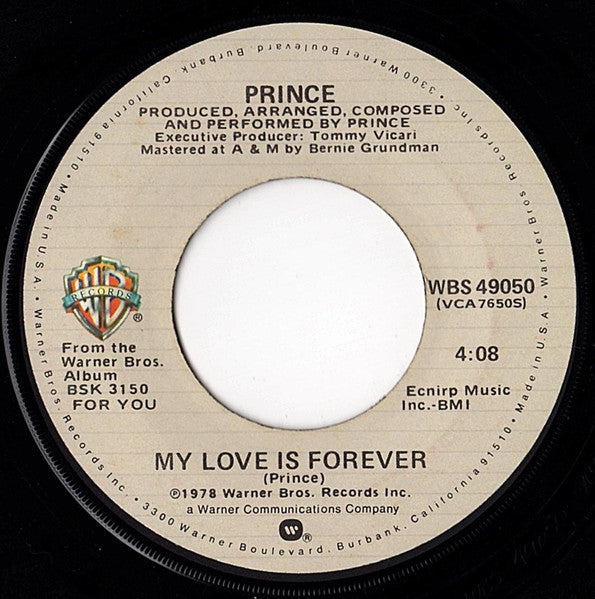 Prince : I Wanna Be Your Lover / My Love Is Forever (7", Single, Los)