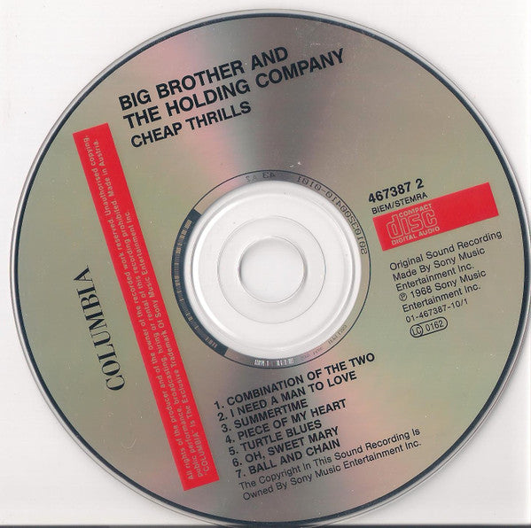 Big Brother & The Holding Company : Cheap Thrills (CD, Album, RE)