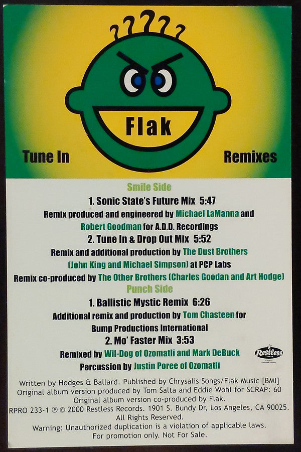 Flak (2) : Tune In (Remixes) (12", Promo, Gre)