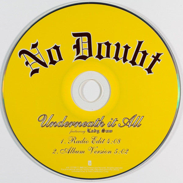 No Doubt : Underneath It All (CD, Single, Promo)