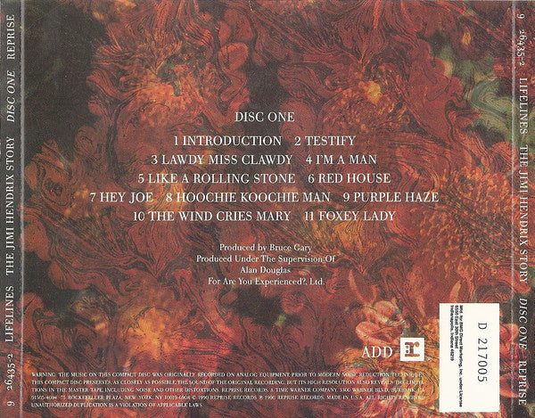 Jimi Hendrix : Lifelines: The Jimi Hendrix Story (3xCD, Comp + CD, Album + Box, Comp, Club)
