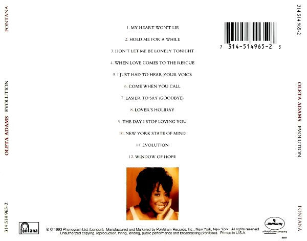 Oleta Adams : Evolution (CD, Album)