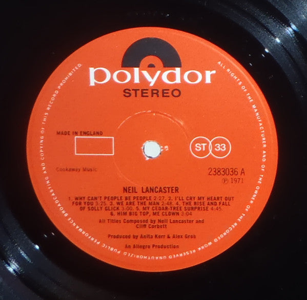 Neil Lancaster : Neil Lancaster (LP, Album)