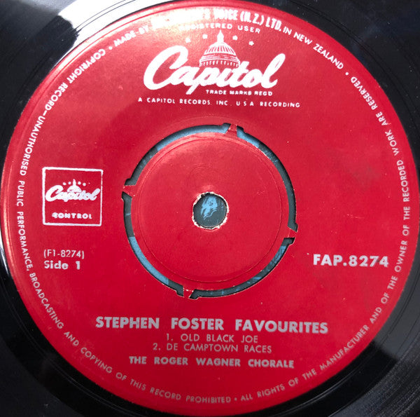 The Roger Wagner Chorale : Stephen Foster Favorites (7", EP, Mono)