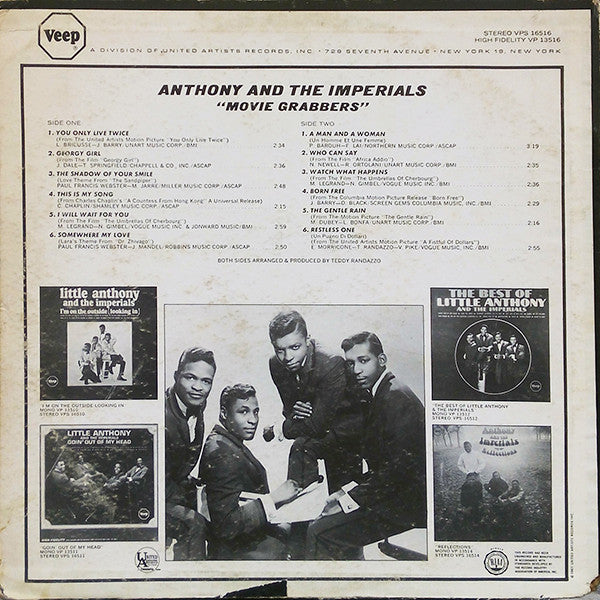 Little Anthony & The Imperials : Movie Grabbers (LP, Album)