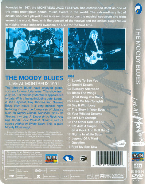 The Moody Blues : Live At Montreux 1991 (DVD-V, Multichannel, NTSC)