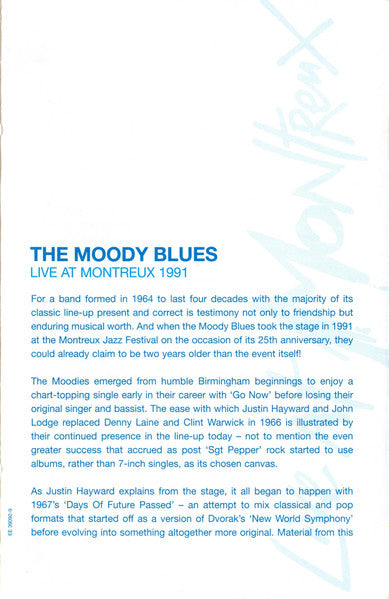 The Moody Blues : Live At Montreux 1991 (DVD-V, Multichannel, NTSC)