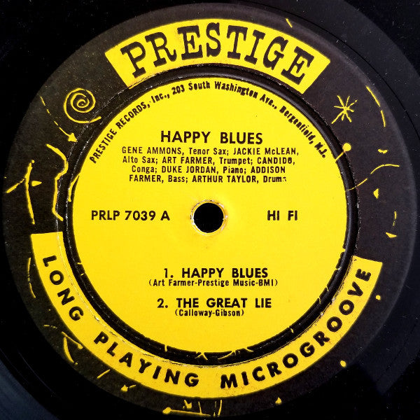 Gene Ammons' All Stars : The Happy Blues (LP, Album, Mono, RE)