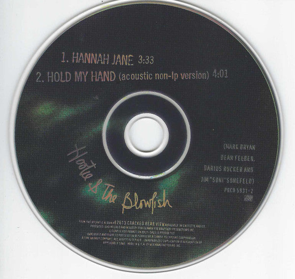 Hootie & The Blowfish : Hannah Jane (CD, Single, Promo)