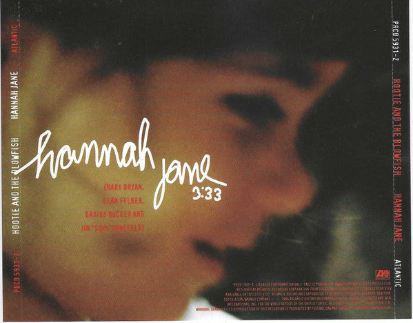 Hootie & The Blowfish : Hannah Jane (CD, Single, Promo)