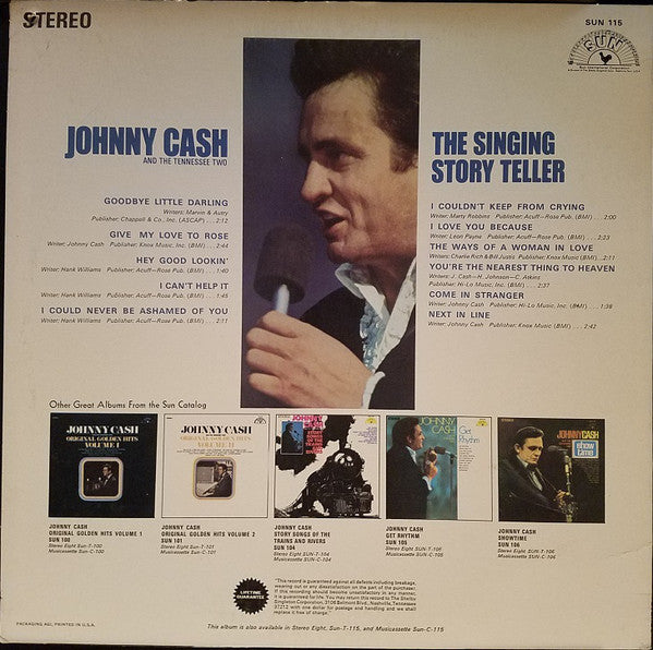 Johnny Cash & The Tennessee Two : The Singing Story Teller (LP, Album, Comp)