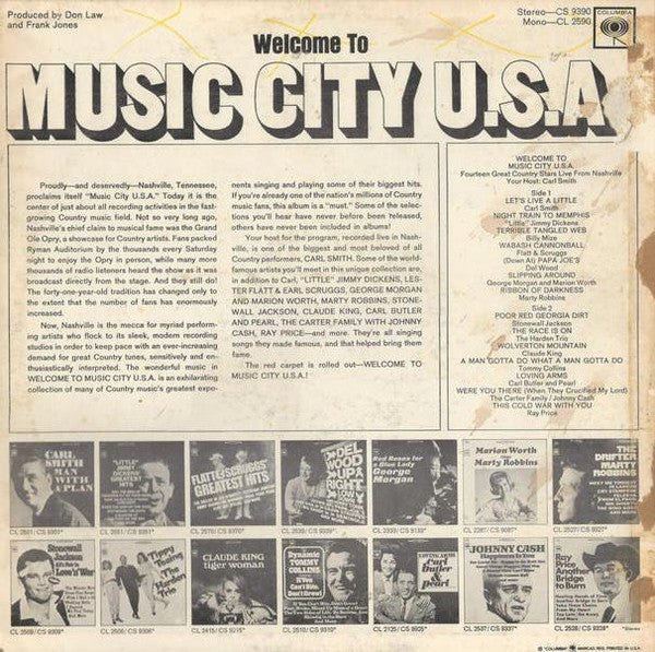 Various : Welcome To Music City U.S.A. (LP, Comp, Promo)